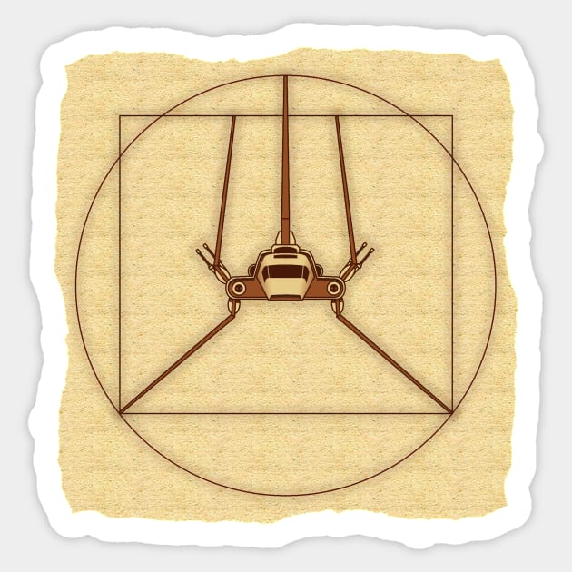 Shuttle Vitruvian - Design 1 Sticker by IORS